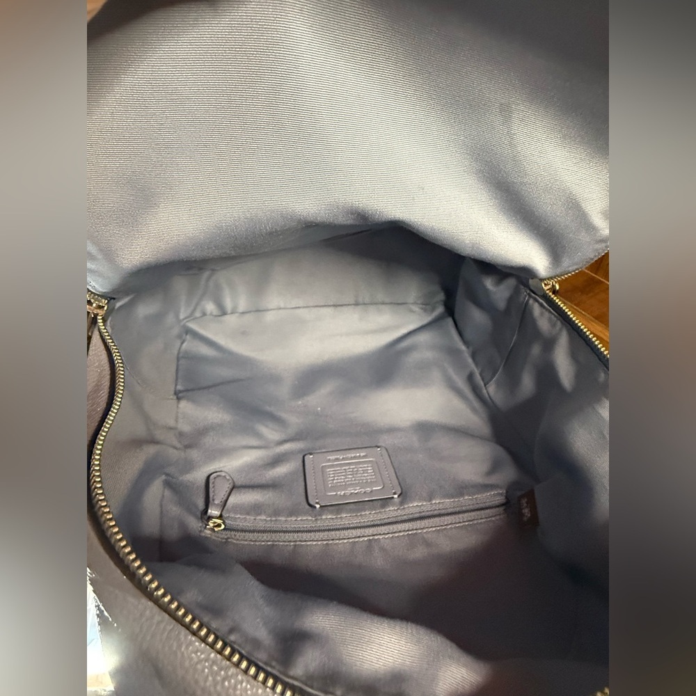 Coach Blue Leather Backpack - Picture 8 of 10